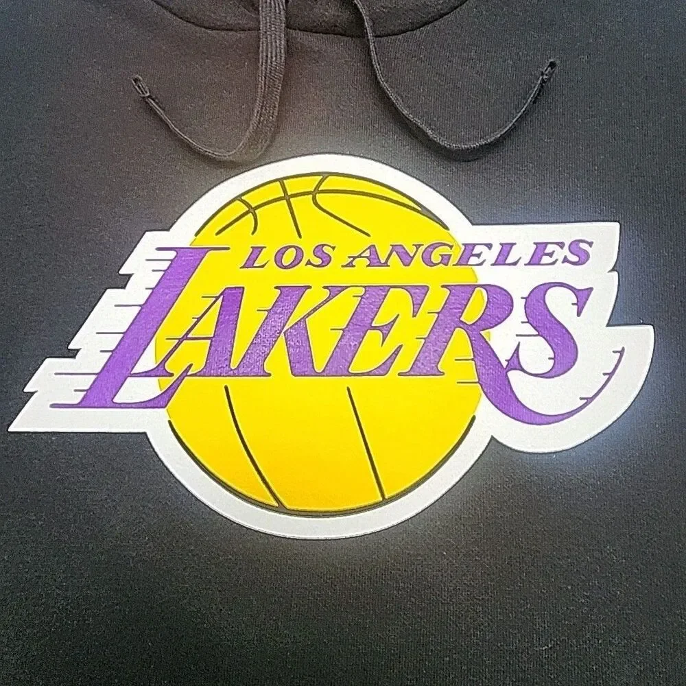 Fanatics LA Lakers Hoodie Sweatshirt Black Men Sz Large NBA Basketball NEW